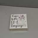 TOUNER Coffee Is My Love Language Wood Box Sign, Funny Drinking Coffee Lover Wood Desk Decor, Christmas Birthday Thanksgiving Caffeine Addict Table Display Gifts for Grandma Mom Aunt BFF Sister