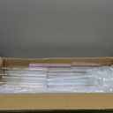 Layhit 6 Set Wedding 3 Arm Acrylic Candelabra Table Centerpiece 38.6" Clear Tall Floor Candle Holder with Shade Pillar Taper Stand for Dining Party Anniversary Birthday Easter Fit 0.87 LED Candle