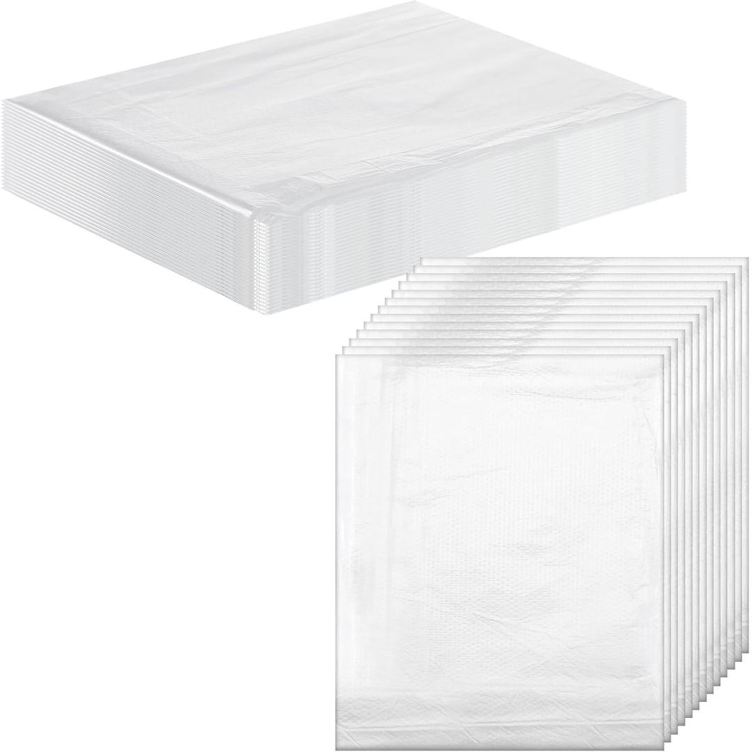 Zyghjort 100 Packs Plastic Sheeting for Body Wrap 90 X 47 Inch Disposable Pe Sauna Blanket Bag Liner Clear Plastic Body Wrap for Home Bathtub Beauty Salon Spa Therapy Accessories