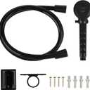 RV Shower Head with Hose - Non-Metallic Outdoor RV Shower Kits Replacement with Pause Function for RVs, Fifth Wheels, Motor Homes, Travel Trailers, Campers, Boats, Black