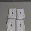 Pure White Decorative Outlet Covers Wall Plates, Bamboo Fiber Light Switch Covers, Natural Material Electric Receptacle Switch Plate Outlet Cover of various styles (1 Gang Toggle 4 Pack)