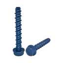 1/2 x 3 Concrete Screw Anchor with Drill Bit & Hex Driver | Heavy-Duty, Superior Corrosion Resistant Blue Coated Fasteners for Anchoring Heavy Fixtures 10pcs/Box