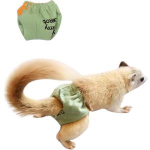 Adjustable Small Pet Diapers, Reusable Washable Squirrel Diapers Absorbent with Buckle Pants No Leak Reusable Diapers for Gliders Small Pets Mini Carrier Diaper (M)