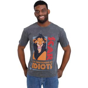 Disney Halloween Vintage Wash  (Large, Scar / Dark Gray)