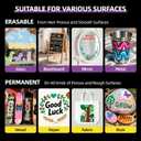 WUO Window Chalk Markers,8 Colors Car Markers,15mm 3-In-1 Jumbo Wide Nib, Dust-Free & Non-Toxic - Erasable Blackboards Marker For Rock Painting, Poster, Stone, Ceramic, Glass