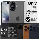 JETech Slim Case for iPhone 17 6.3-Inch, Ultra-Thin Lightweight Minimalist Phone Cover with Camera Lens Protection, Matte Anti-Fingerprint Finish (Black)