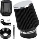 Upgraded Mini Bike Air Filter Adapter Kit with Dust Cover for Predator 212cc 196cc 224cc 6.5HP for Coleman CT200U BT200X B200R KT196 for Honda GX160 GX200 Clone Engine Go Kart Performance Parts