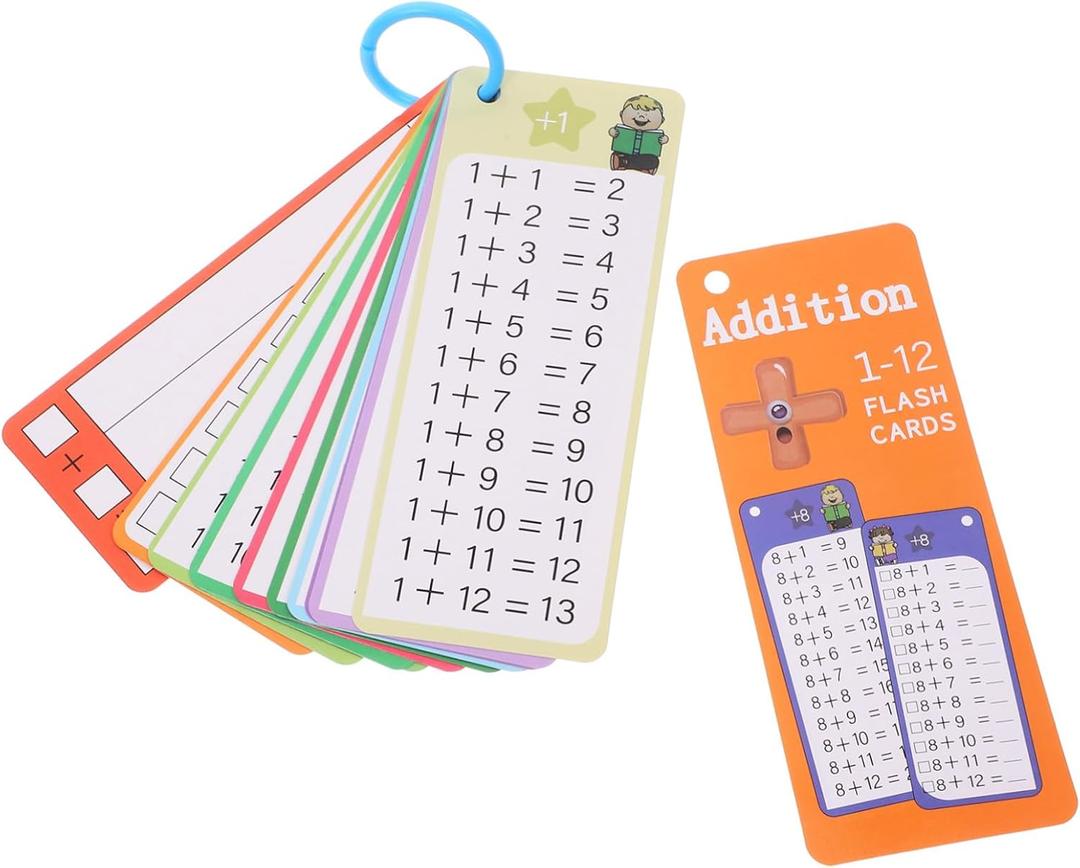 Reusable Dry Erase Addition Flash Cards Math Learning Tools for Preschool Classroom Home Educational Practice with Erasable Table Chart