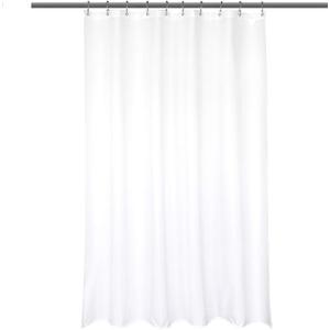 Barossa Design Waterproof Fabric Stall Shower Curtain Liner Microfiber 54" W x 72" H - Hotel Quality, Machine Washable, White Shower Liner for Bath Tub, 54x72