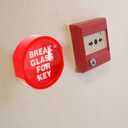 Housoutil 2PCS Emergency Key Box Breakable Glass Fire Safety Wall-Mounted, Wall-Mounted Break Glass Lock Box for Home/Office