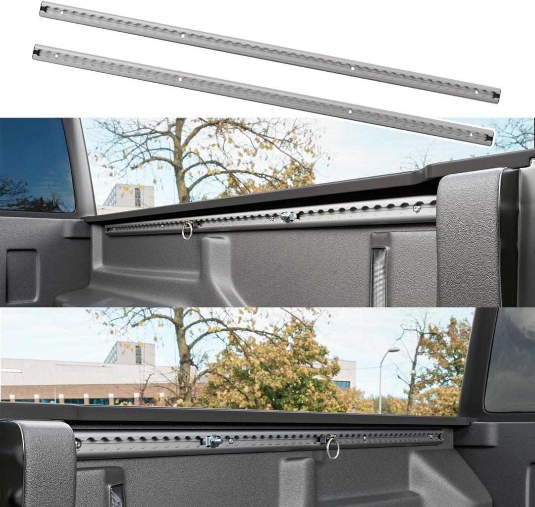 Side Trail Rail System Compatible with 2020-2025 Jeep Gladiator Truck Bed Rail System Tie Down Rail Replacement for 2020-2025 Jeep Gladiator Accessories (Side Trail Rail)