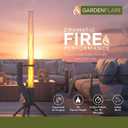 GARDENFLARE Stainless Steel Pellet Stove & Smokeless Firepit, Patio Heater for Ambiance - Wood Fire Pit for Patio, Fire Tube, Outside Backyard Bonfire & Outdoor Fireplace