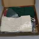 KaKaPops Christmas Stockings, 18 Inches Christmas Stocking with Name Tags Cable Knitted Stocking Decorations for Holiday Party Decor (2pcs Burgundy + 2pcs Green + 2pcs Ivory)