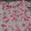 WDIRARA Women's 2 Piece Boots Graphic Pajama Set Pocket Patched Button Down Shirt with Shorts Satin Sleepwear, Small