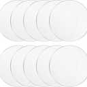 Yalikop 10 Pcs 8 Inch Acrylic Circle Blanks Clear Disc Round Transparent Acrylic Coasters Ornament Clear Circles Disc Blank Bulk for Cake Disk Table Top DIY Crafts Art Projects Suplies