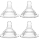 Anti-colic Bottle Nipples Fast Flow Nipple Level 4, 9m+, Compatible with Wide-Neck Baby Bottle, 4 Count