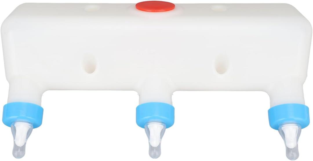 GLOGLOW 3L Goat Milk Feeder, Durable Feeding Bucket, Farm Drinking Equipment with 3 Nipples for Professional Breeders, Farmers, Pet Care Experts, Ranch Managers, Home Farm Owners
