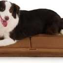 MADE 4 PETS Dog Crate Pad Bed for Medium Large Dogs, Washable & Reversible, Anti-Slip Kennel Mat for Cozy Sleeping, Soft Fluffy Dog Bed for Indoor & Outdoor Use, 35"x23", Brown