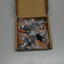 2 Inch Caster Wheels, Threaded Stem Casters Set of 4 Heavy Duty, 1/4"-20x1 (Screw Diameter 1/4", Stem Length 1"), Safety Dual Locking Industrial Castors, Wheels for Cart, Furniture