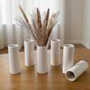 Modern White Ceramic Vase Set of 10 for Living Room Bedroom 7.08'' Minimalist Fresh Small Flower Vases for Bouquet Fake Plant Home Decor Office Fireplace Centerpieces Nordic Style 10 Pack