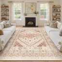 zesthome 8x10 Area Rugs for Living Room,Non-Slip Backing Washable Rugs,Vintage Large Area RugStain Resistant Home Decor Rug