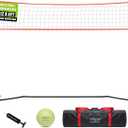 12FT Portable Volleyball Training Net for Hitting or Serving Drills, Outdoor & Indoor Freestanding Volleyball Practice Net with Height Adjustable, Glow in Dark Ball, Carry Bag