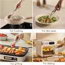 CAROTE Tongs for Cooking Heat Resistant Stainless Steel Kitchen Tongs with Non Scratch Silicone Tips, Perfect for Nonstick Cookware, BBQ Tongs Set of 3 (7"+9"+12")