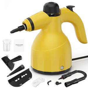 Handheld Steam Cleaner - Multipurpose Pressurized Steamer, Fast Heat w/ 9.18FT Cord - Chemical-Free Steam Cleaner for Home, Grout, Cars, Bathrooms, Upholstery, Windows & More