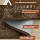 COSY HOMEER Non-Slip Door Mat 36"x60", Entryway Rugs Low Profile Absorbent Dirt Trapper Doormat for Front Entrance, Washable Polypropylene Entry Mat (Brown)