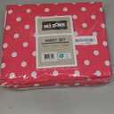 Mi Zone Hot Pink Twin Size Sheet Sets Kids Polka Dot Sheets for Girls 100% Cotton Percale Soft Sheet Set, Flat Sheet, Fitted Sheet, Pillowcase, Breathable All Season Bed Set, Fits up to 14" Mattress