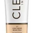 COVERGIRL Clean Invisible Foundation Makeup, Dewy & Glowy Natural Finish, Buildable Coverage, Skin-Like Smooth Look, Vegan, Light Beige, 1oz