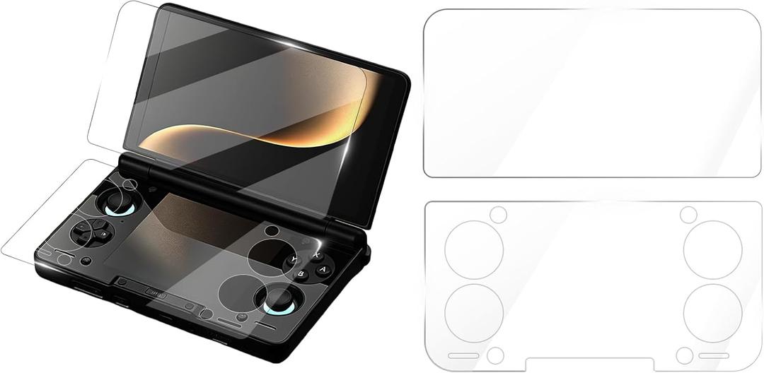 Screen Protector Compatible with AYN THOR Handheld Console- Tempered Glass for Dual Screens, Scratch-Resistant & High-Definition (Upper screen + lower screen)