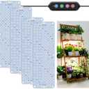 40W Ultra-Thin Panel Full Spectrum Grow Lights, 768 LEDs Growing Light for Indoor Plants with Daisy Chain Function, Grow Lights for Seed Starting with 4/8/12/16/20H Auto On/Off Timer (4pcs)
