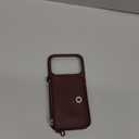 MAGEASY Designed for Phone 17 Pro Wallet Case with Crossbody Strap - Compatible with MagSafe Detachable Coin Purse & Card Slot, Leather Crossbody Lanyard, 16ft Drop Protection | Pouch M (Burgundy)