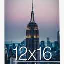 Frame Amo White 12x16 Picture or Poster Frame, 1 inch Wide Border, Smooth Finish, Acrylic Front