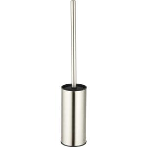 BGL Toilet Brush Holder Brushed Nickel, Stainless Steel 304 Brushed Nickel Round Freestanding Toilet Bowl Brush and Holder for Bathroom