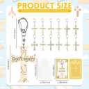 2 x Cunno 25 Set Christian Easter Crafts for Kids Religious Gifts for Sunday School Easter Day Craft DIY Wooden Cross Keychain Color Your Own Ornaments for Easters Party Favor Church Bible Study