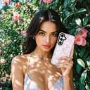 ChiCsFleur for Samsung Galaxy S23 Case, TPU Phone case with Camera Protection for Women Girls Teens - Pink Chinoiserie Decor Elegant Artistic Minimalist Floral Blossom Gift Sorority Aesthetic Unique (Bluselle)