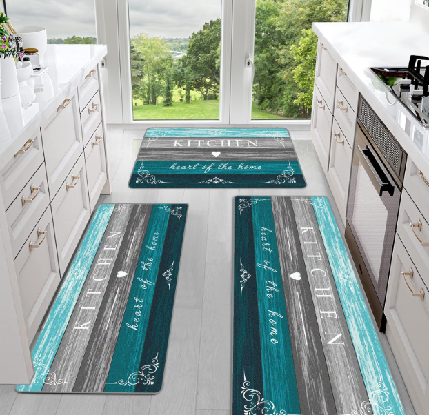 Sofort Farmhouse Kitchen Rugs Set of 3, Non Slip Washable Kitchen Mats for Floor Kitchen Runner Rug, Rugs for Kitchen Floor, Hallways, Entryway, Laundry