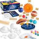 64 PCS Solar System Project Kit, Solar System Model Kit with 13 Mix Foam Balls, Solar System Toys for Kids 35, Learn Planets Science Kit School Project Supplies of Bamboo Sticks, Flags, Brushes