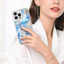 Magnetic for iPhone 16 Pro Case [Compatible with MagSafe] Seashell Ocean Blue Whale Retro Collage Design, Clear Slim Shockproof Phone Cover for Women Men