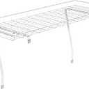 Household Essentials Rear Display Over-The-Washer Storage Shelf to Organize and Store Laundry Room Supplies, Silver, 10 Inches X 26.5 Inches X 5 Inches