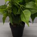 LOYWREE Artificial Scindapsus Aureus Fake Pothos Plants in Black Pots - Realistic Faux Indoor Greenery for Home, Office, Desk, Shelf, Living Room, Bedroom, Balcony, Patio & Garden Decor