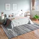 Living Room Rugs 5x7 Washable Farmhouse Neutral Large Moroccan Geometric Soft Non Slip Indoor Thin Floor Carpet for Bedroom Dorm Dining Table Home Office Grey Area Rug