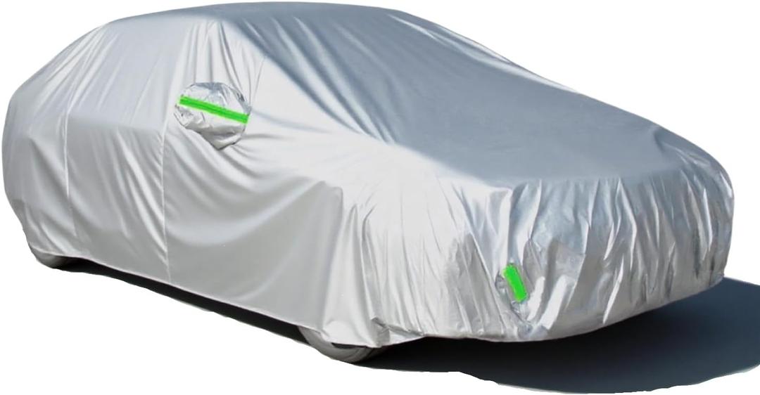 Car Cover Waterproof All Weather Outdoor, Full Exterior Cover for Automobiles, Rain Sun UV Protection Windproof, Scratch Resistant, Breathable, Dustproof (Fits 206"-215" SUV)