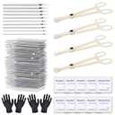 Rayyl Body Piercing Tool Kit - 42Pcs Piercing Kit with 12G 14G 16G 18G 20G Piercing Needles Piercing Clamps Forceps for Ear Nose Belly Button Tongue Eyebrow Body Piercing Tool Kit Piercing Supplies