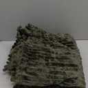 DISSA Fleece Blanket Throw Size  51x63, Olive Green  Soft, Plush, Fluffy, Fuzzy, Warm, Cozy  Perfect Throw for Couch, Bed, Sofa - with Pompom Fringe - Flannel Blanket Throw Blanket