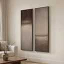 Long Narrow Framed Brown and Beige Neutral Abstract Vertical Wall Art, Set of 2 Modern Canvas Prints Paintings Artwork for Walls, Minimalist Pictures for Living Room Bedroom Hallway Entryway Wall Decor, 20"W x 60"H x 2Pcs
