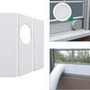 Forestchill Portable Air Conditioner Window Seal Plates Kit for 5.9" Diameter Exhaust Hose, Universal AC Vent Kit for Sliding Windows and Hung Windows, Adjustable Length Sealing Panels for Mobile A/C
