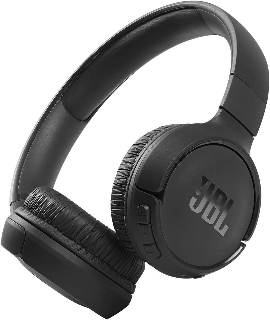 JBL Tune 510BT - Bluetooth headphones with up to 40 hours battery, microphone for call, foldable and comfortable, Android and iOs compatible (Black) (Black)